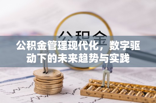 凯里公积金管理现代化，数字驱动下的未来趋势与实践