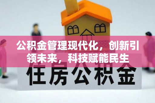 凯里公积金管理现代化，创新引领未来，科技赋能民生