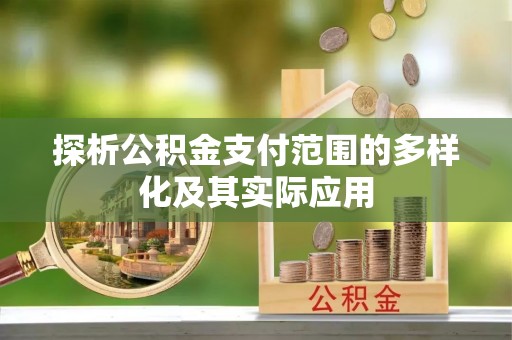 凯里探析公积金支付范围的多样化及其实际应用