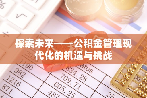 凯里探索未来——公积金管理现代化的机遇与挑战