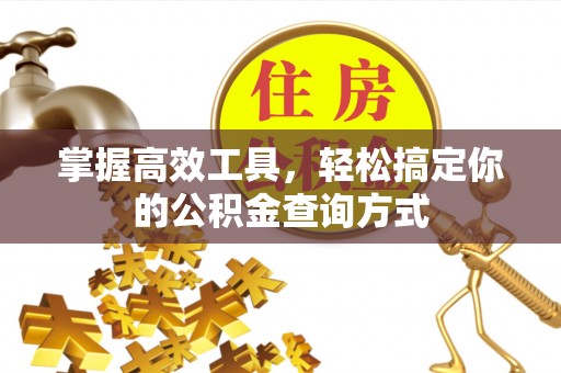 凯里掌握高效工具，轻松搞定你的公积金查询方式