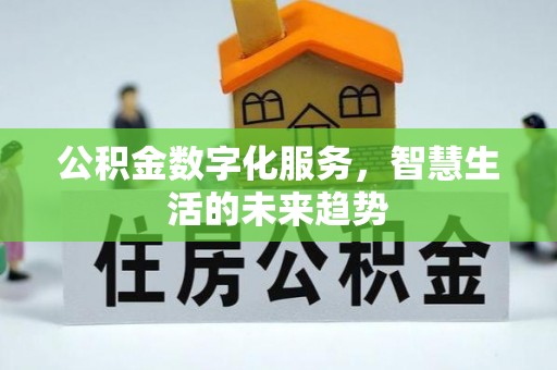 凯里公积金数字化服务，智慧生活的未来趋势
